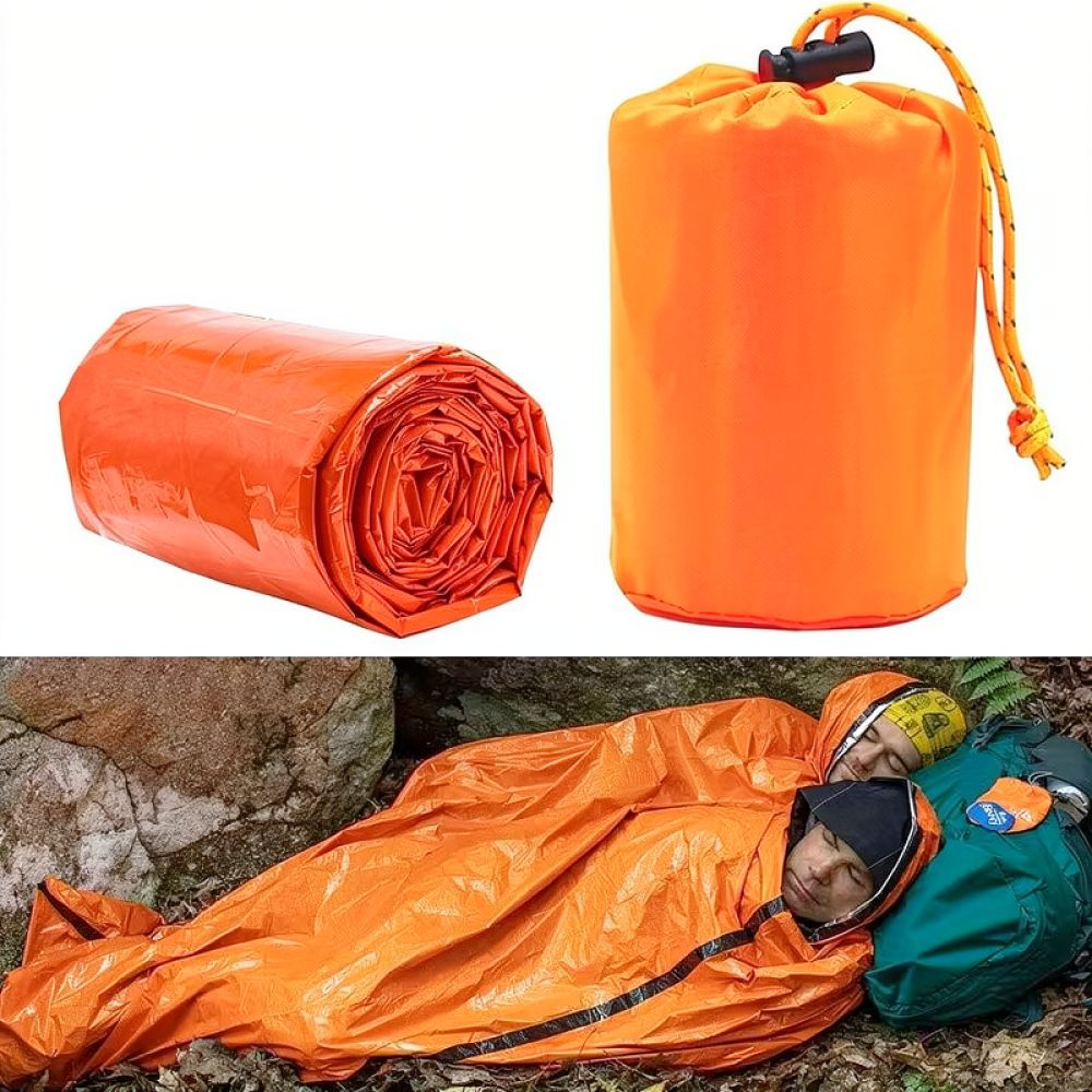 Survival Blanket Reflective - Sacco a pelo termico portatile per