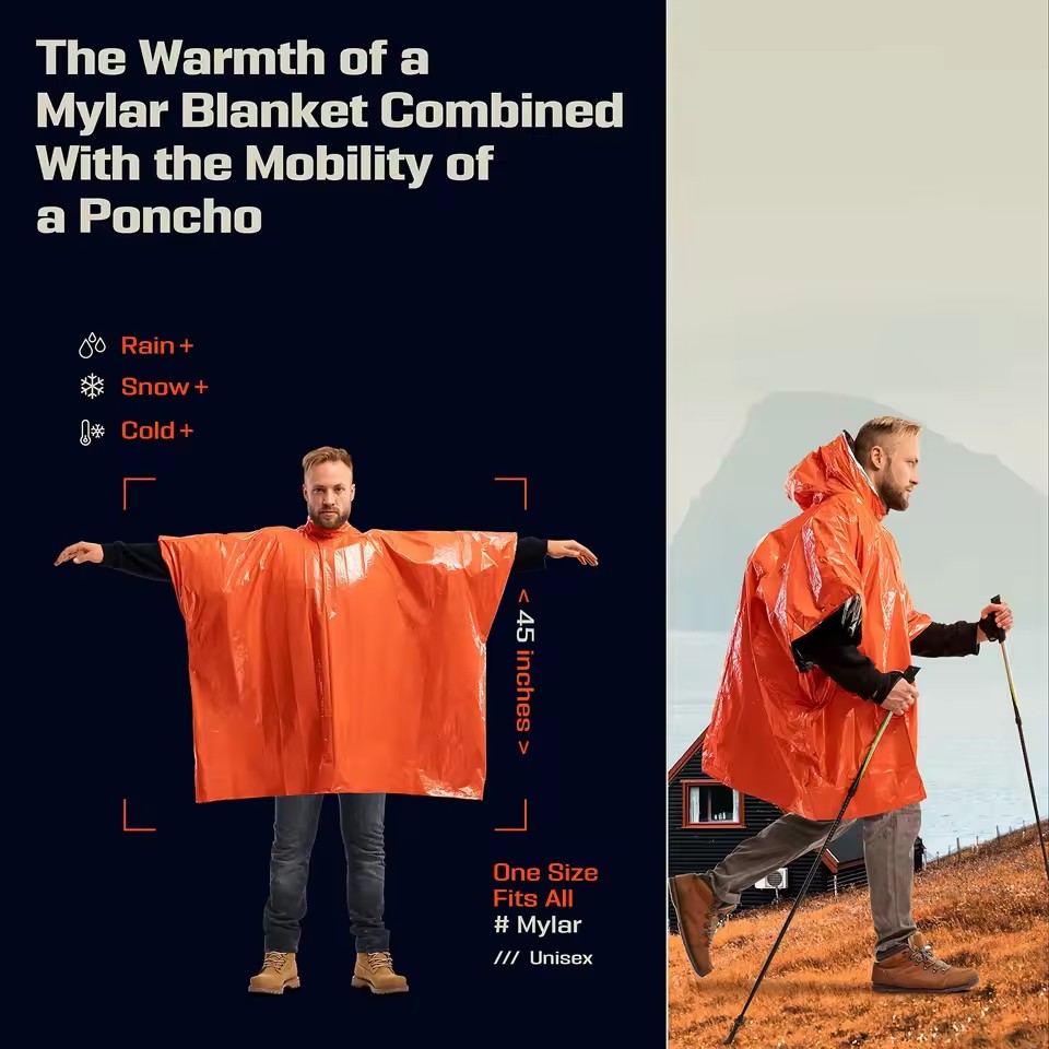 Poncho termico impermeabile pe - Survival Blanket Reflective recensione e prezzo